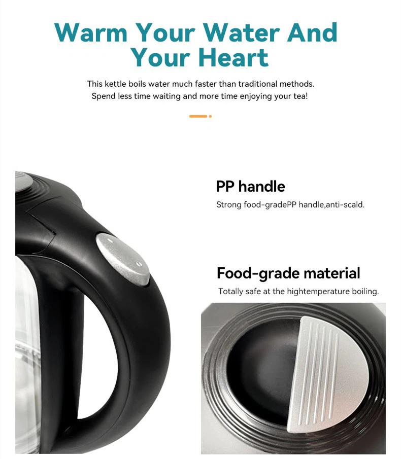1.8L glass water boiling kettle