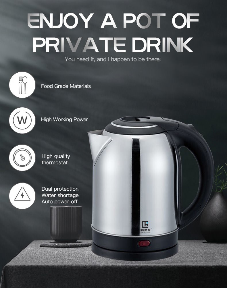 Cordless stainless electric tea kettle