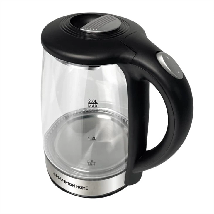1.8 liter glass and stainless steel electric tea kettle