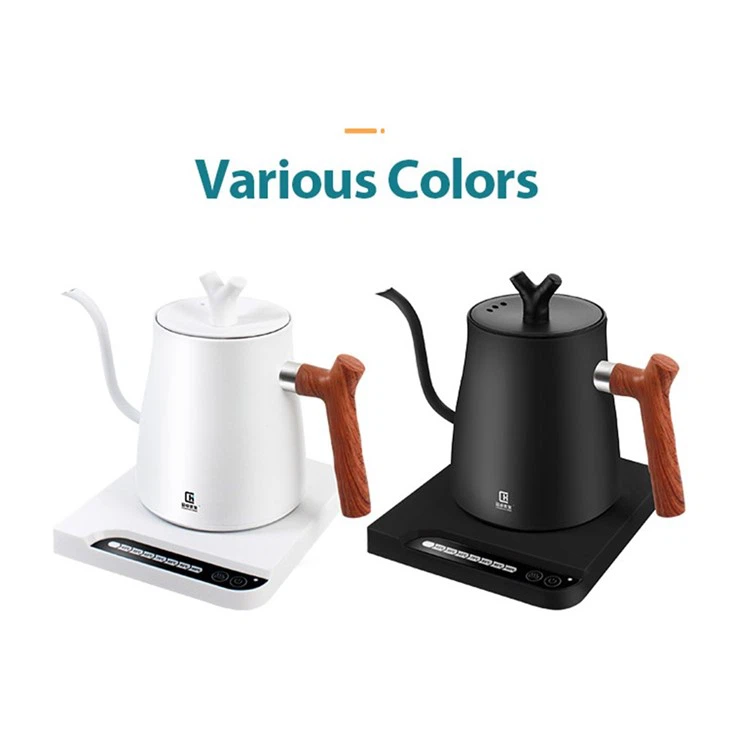 Gooseneck Spout Electric Kettle With Wooden Handle
